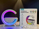 G Shaped Rgb Light Table Lamp With Wireless Charger Bluetooth Speaker With Wireless Charging Bt2301